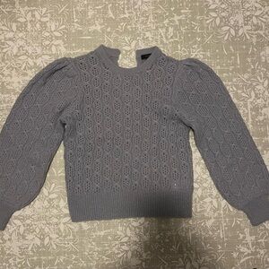 J. Crew Heather Gray Textured Sweater